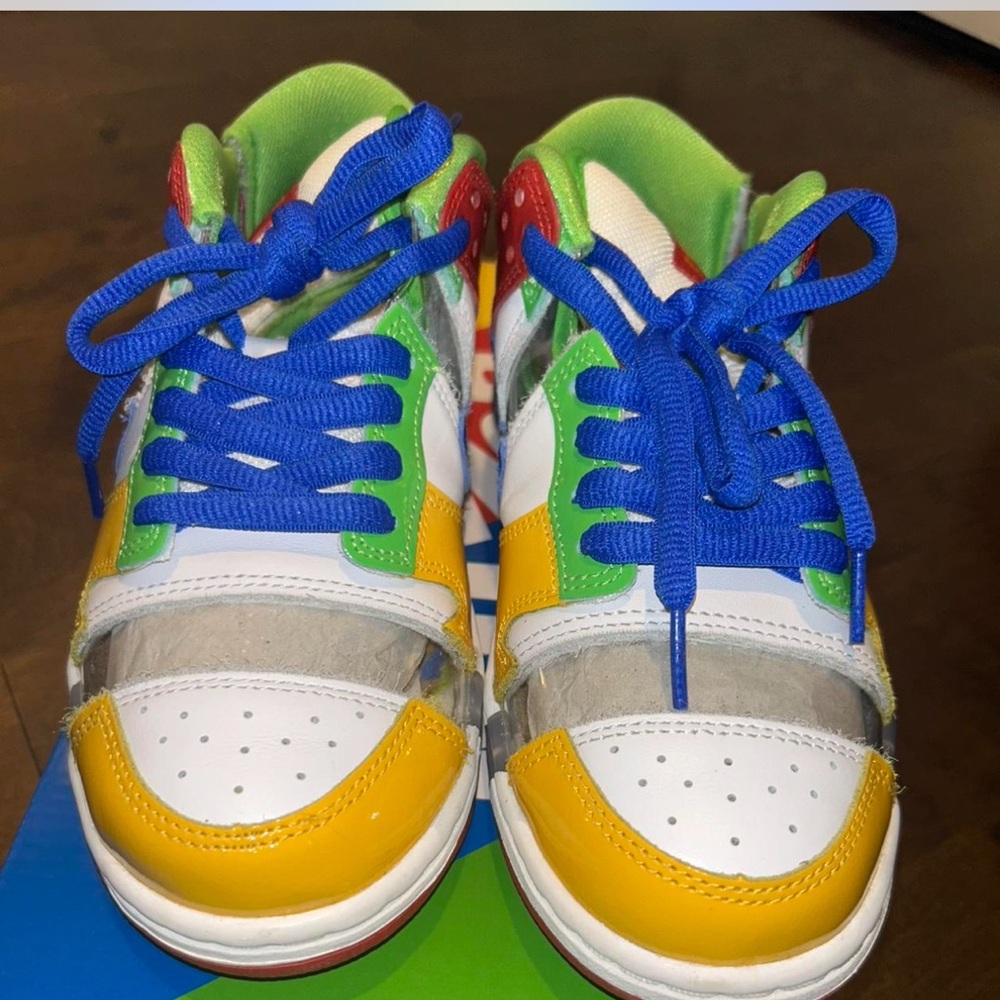 Nike Multicolor Sneakers with Blue Laces